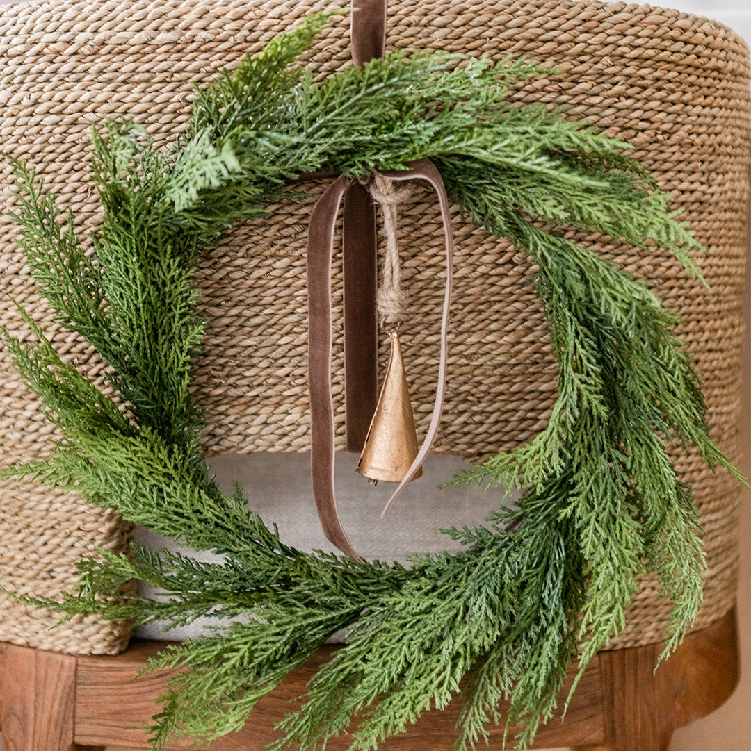 12" Faux Cedar Wreath