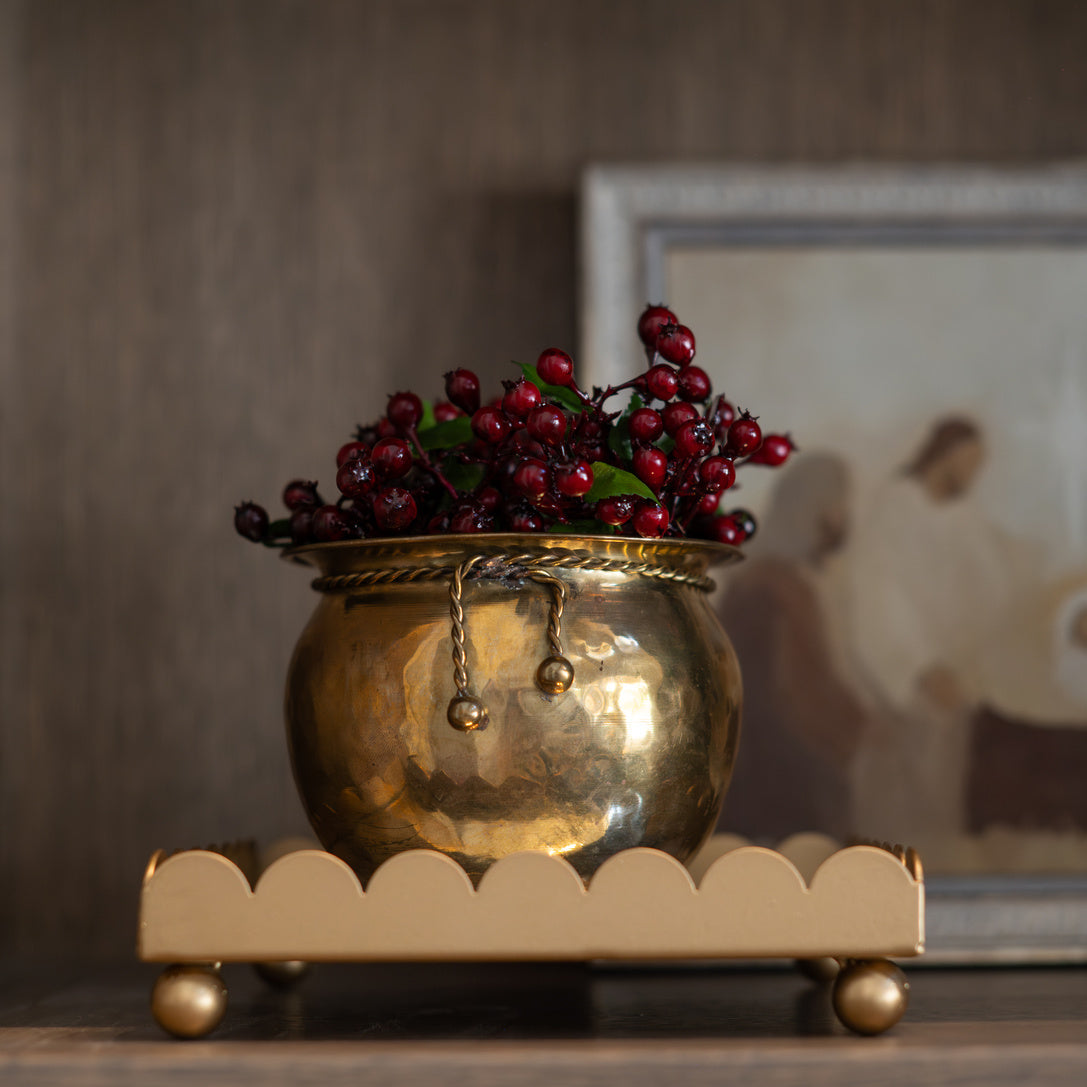 Scalloped Gold Tray