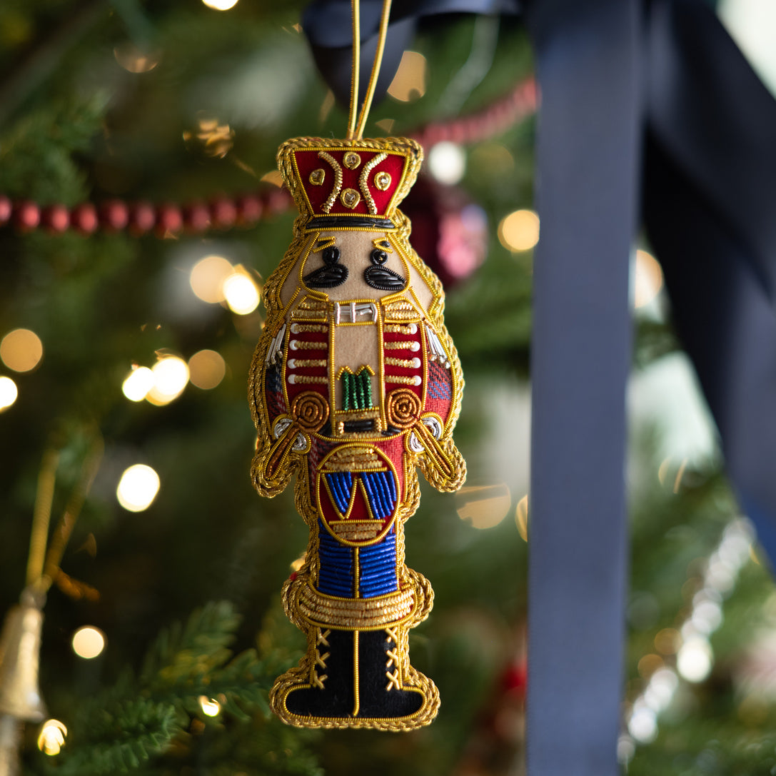 Plaid Nutcracker Ornament