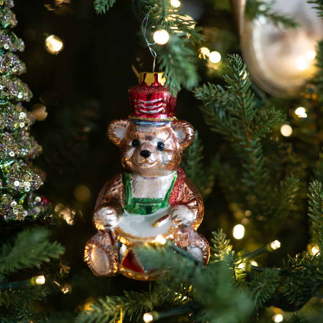 Drummer Bear Ornament
