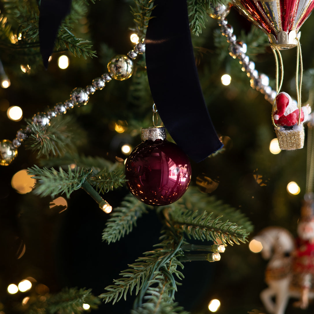 Mini Crimson Ornaments - Set of 12