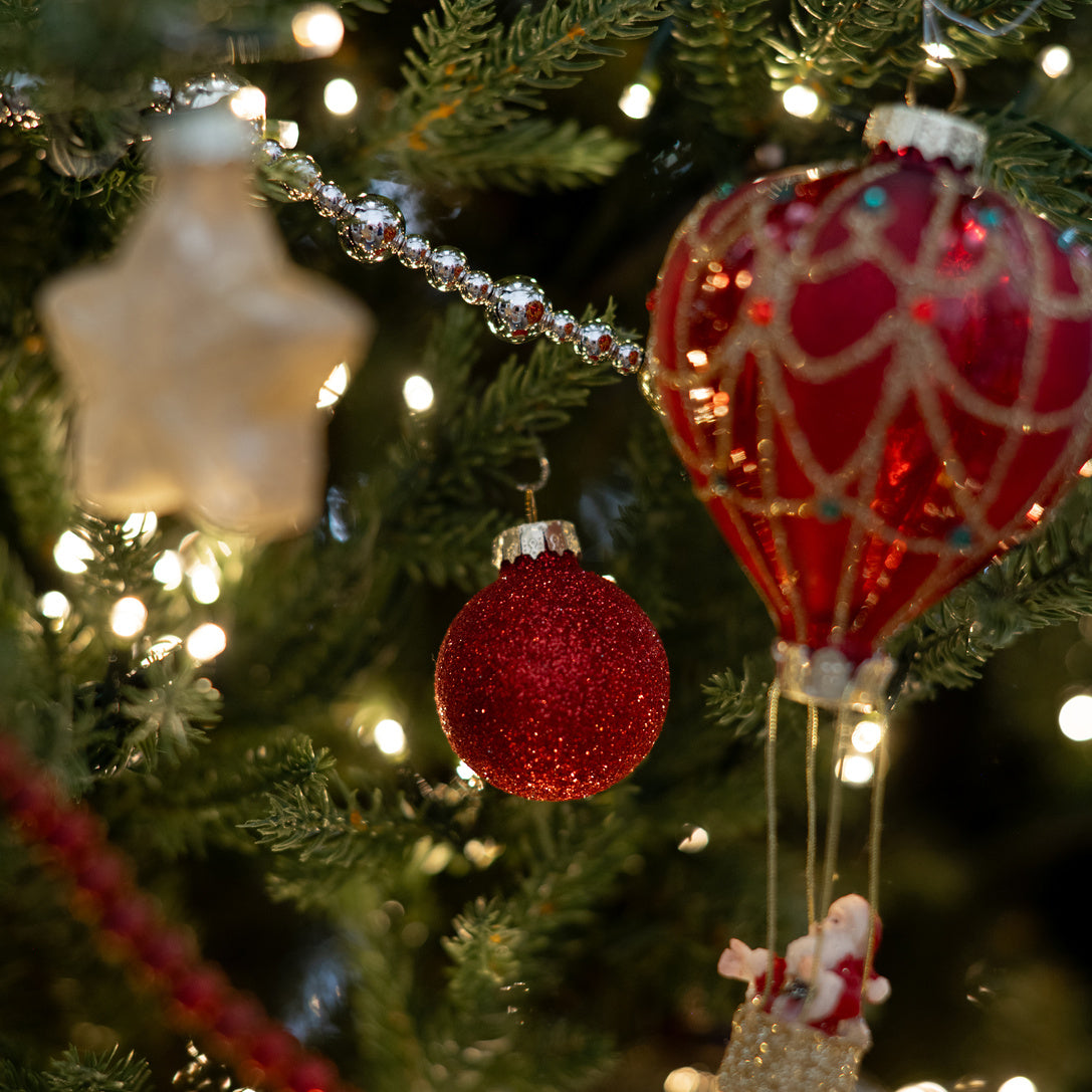 Mini Crimson Ornaments - Set of 12