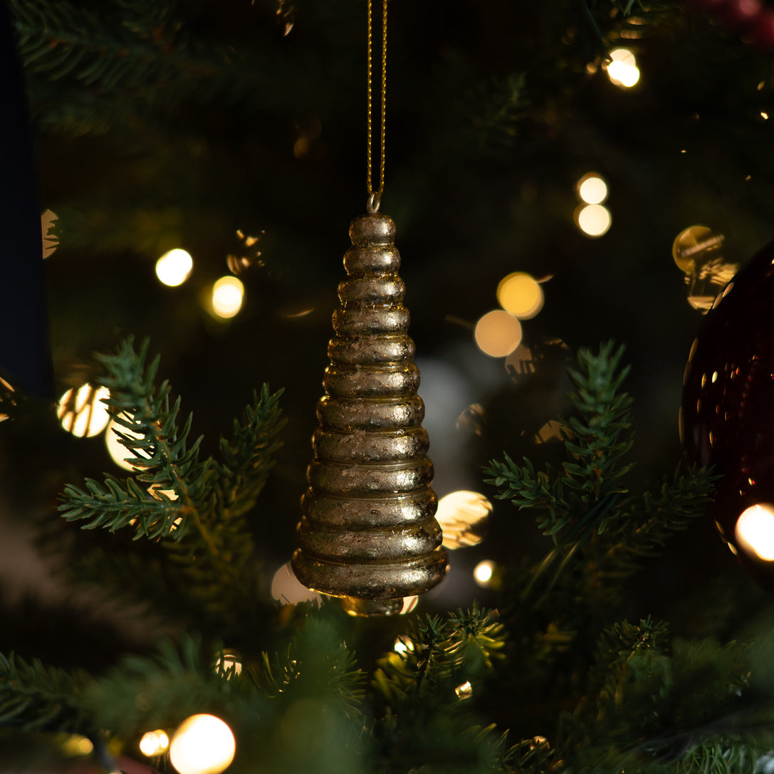 Gold Tree Ornaments - Set of 3