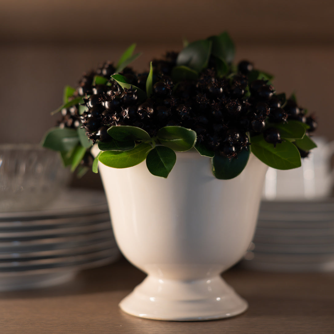 Cream Pedestal Vase - One of a Kind