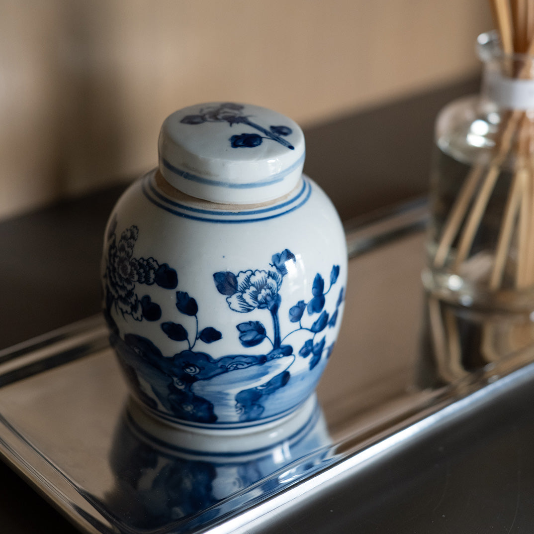 Blue Garden Jar