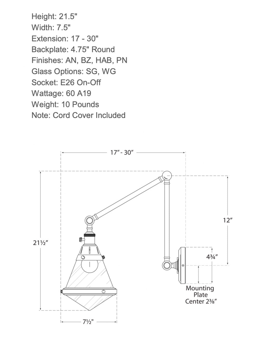 Katie Library Wall Sconce