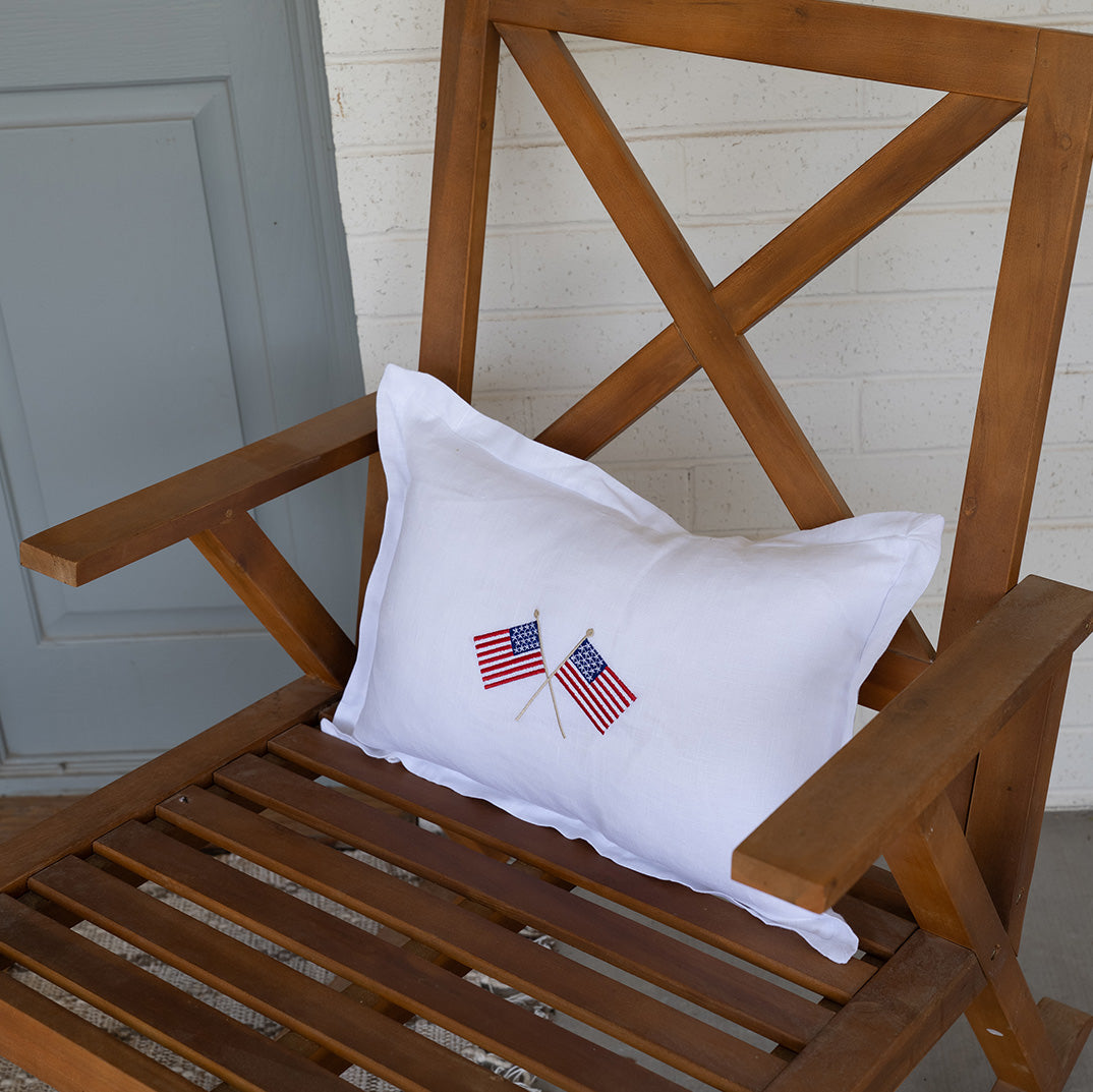 American Flag Accent Pillow