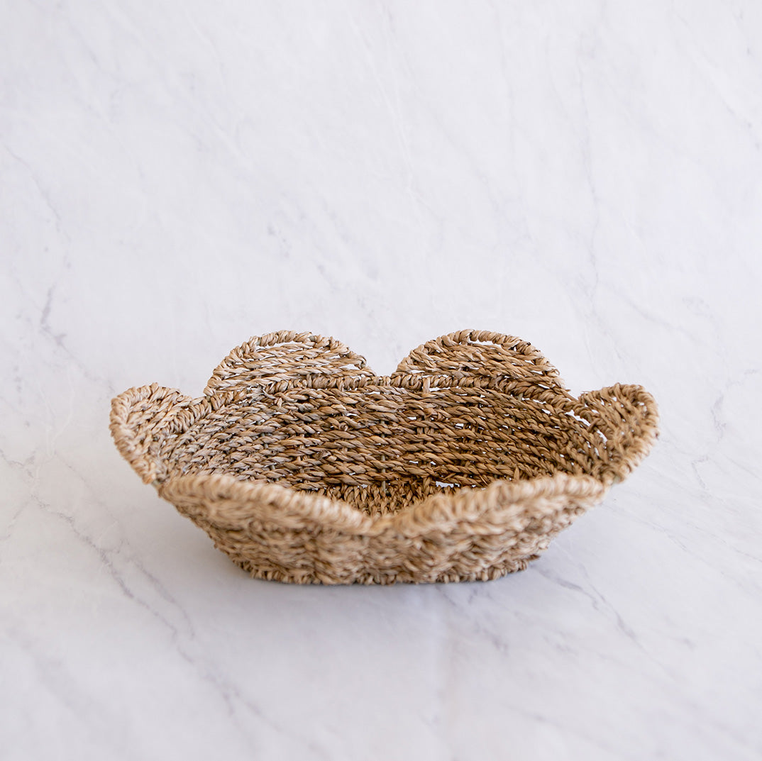 Woven Scalloped Basket