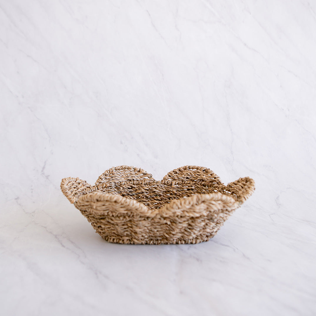 Woven Scalloped Basket
