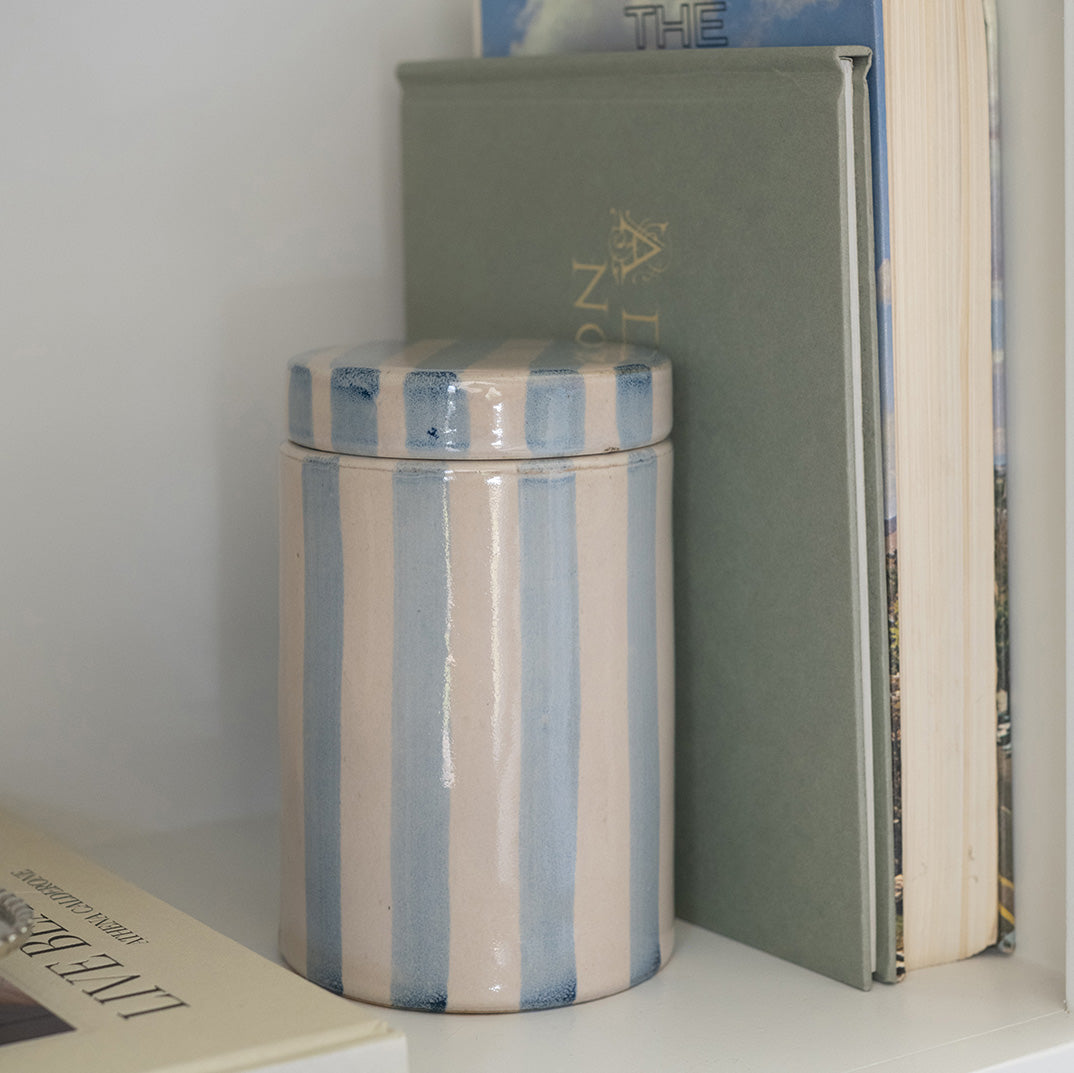Blue Stripe Jar
