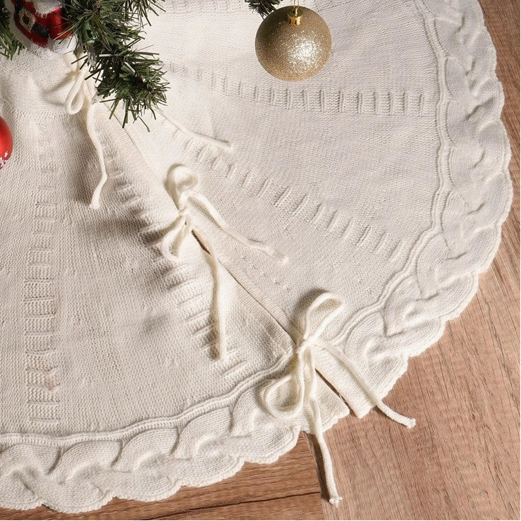 Ivory Knit Tree Skirt