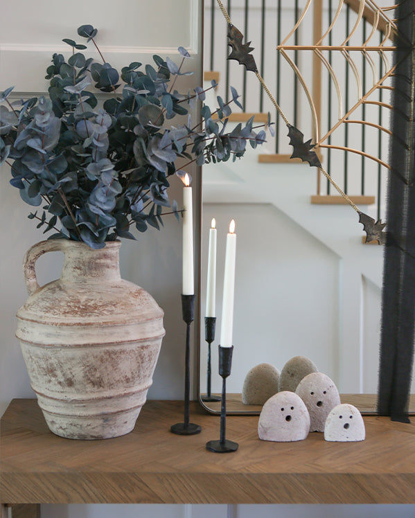 Vintage Clay Vase with Handle