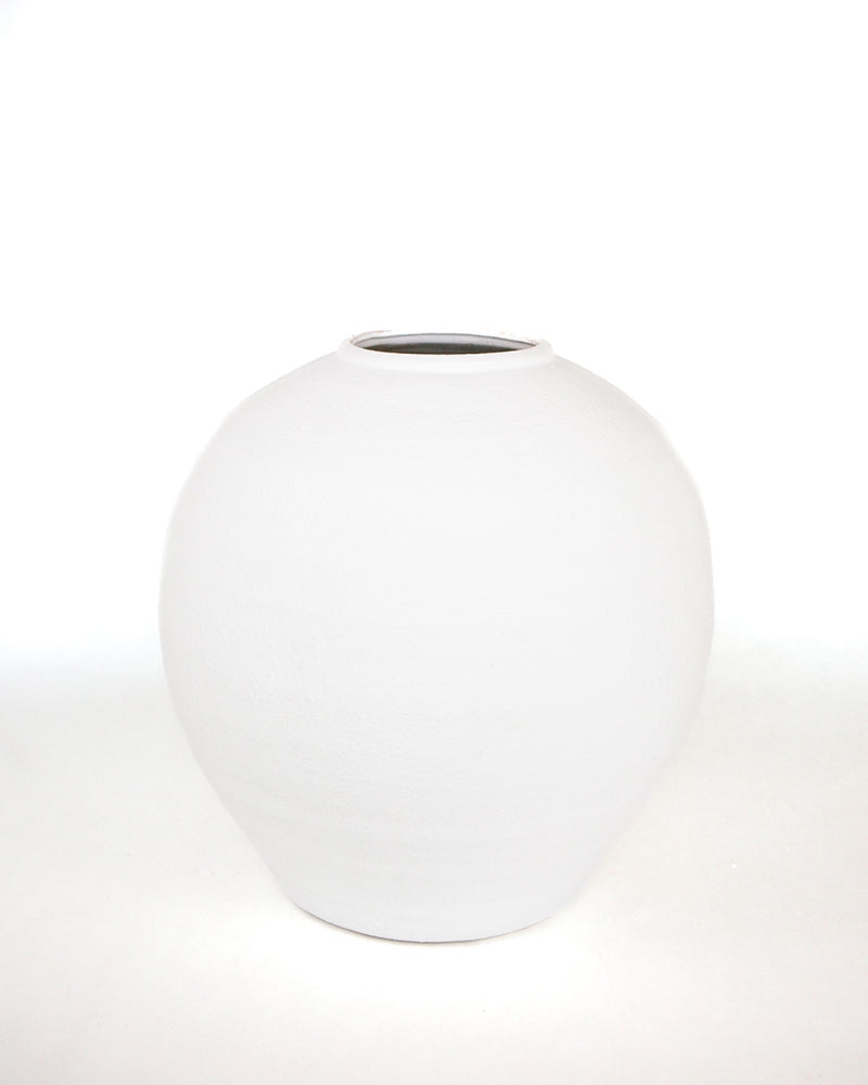 Large White Concrete Vase