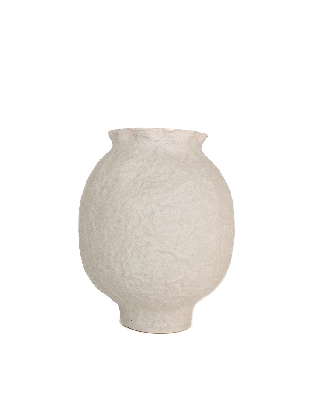 12" Paper Mache Scalloped Pot