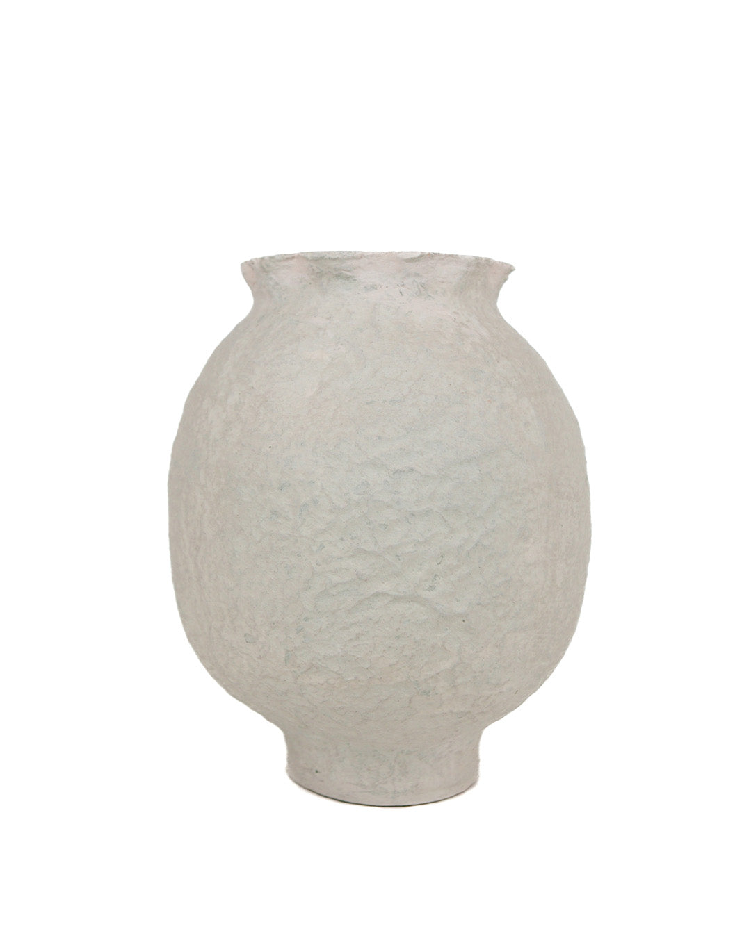 12" Paper Mache Scalloped Pot