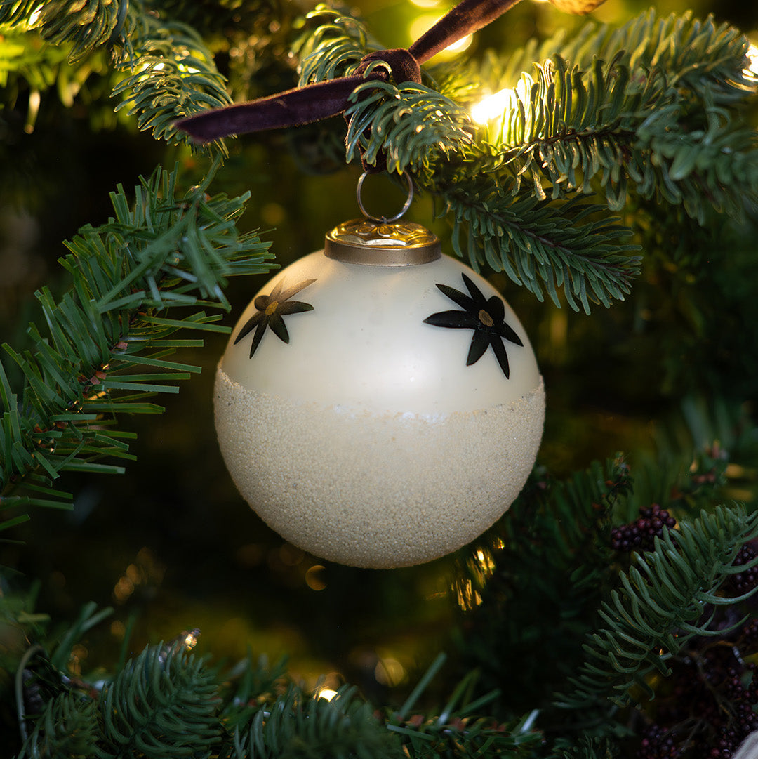 Frosted Olive Ornament