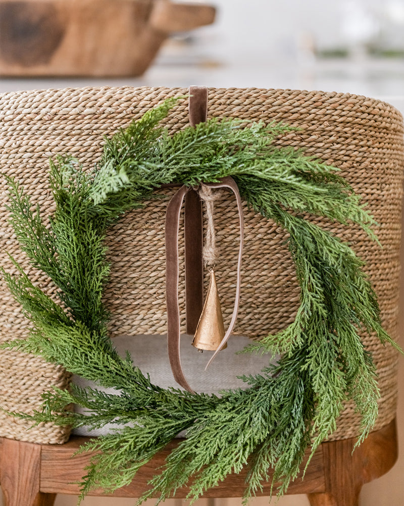 12" Faux Cedar Wreath