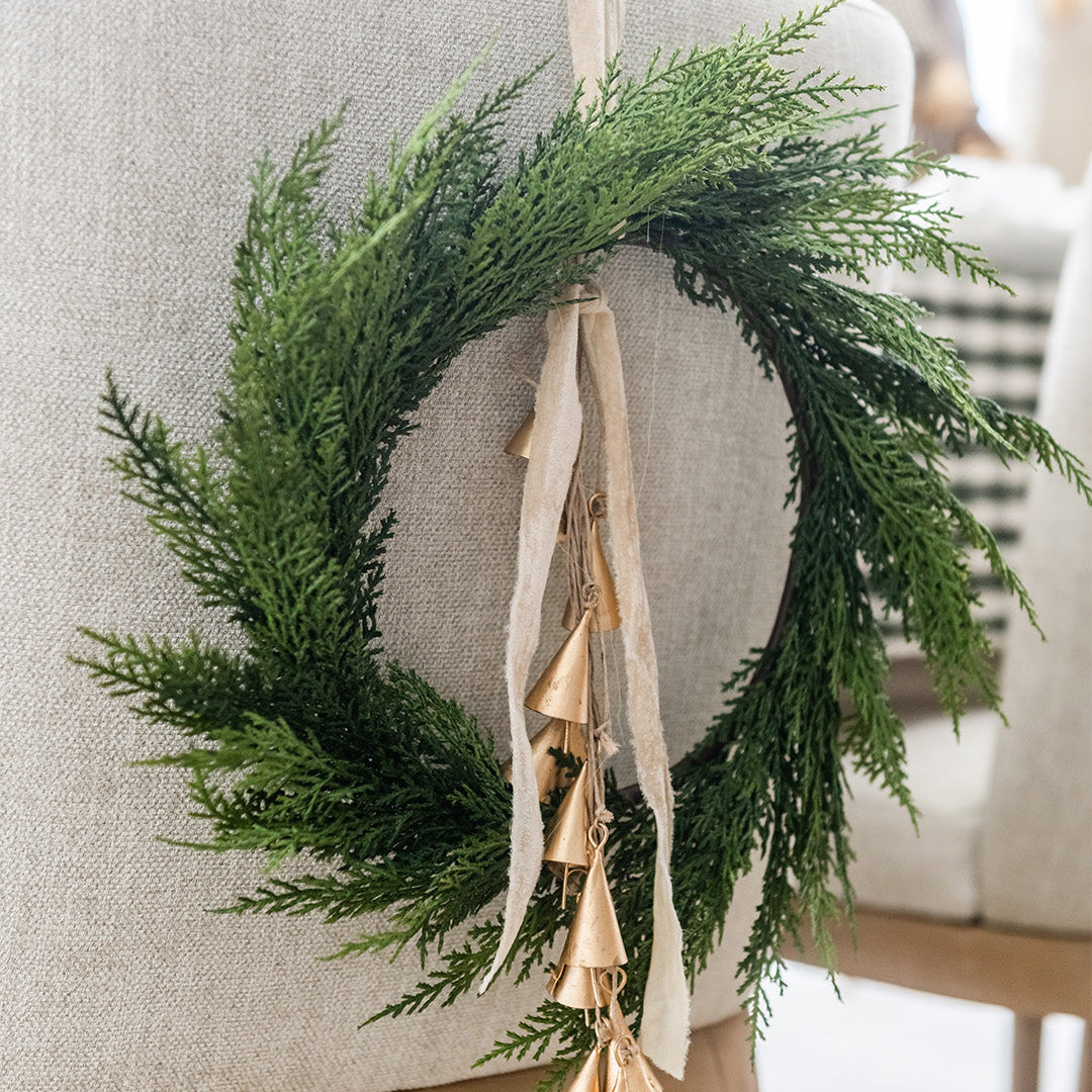 12" Faux Cedar Wreath