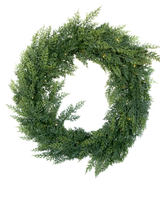 Golden Juniper Wreath- Pre Lit
