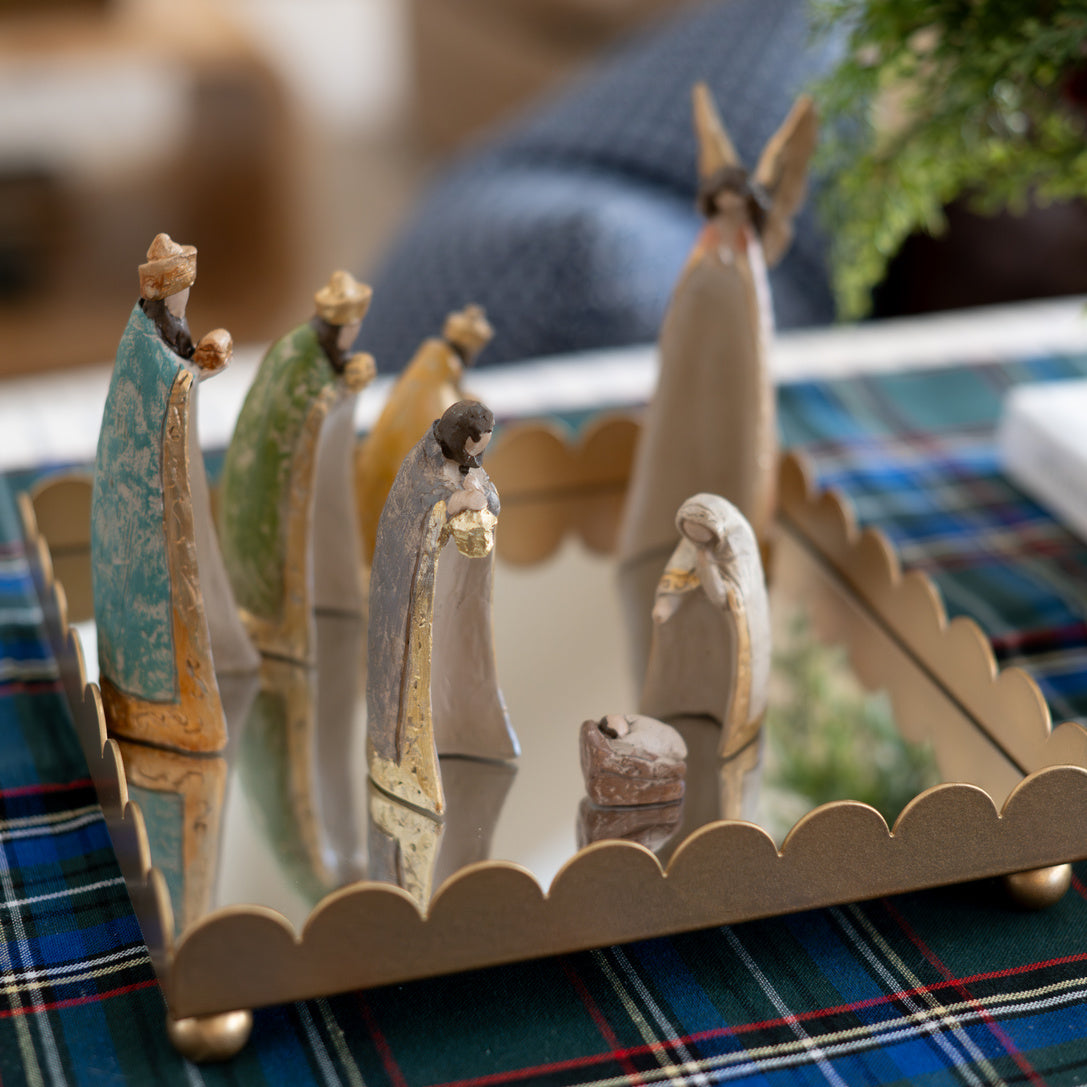 Scalloped Gold Tray