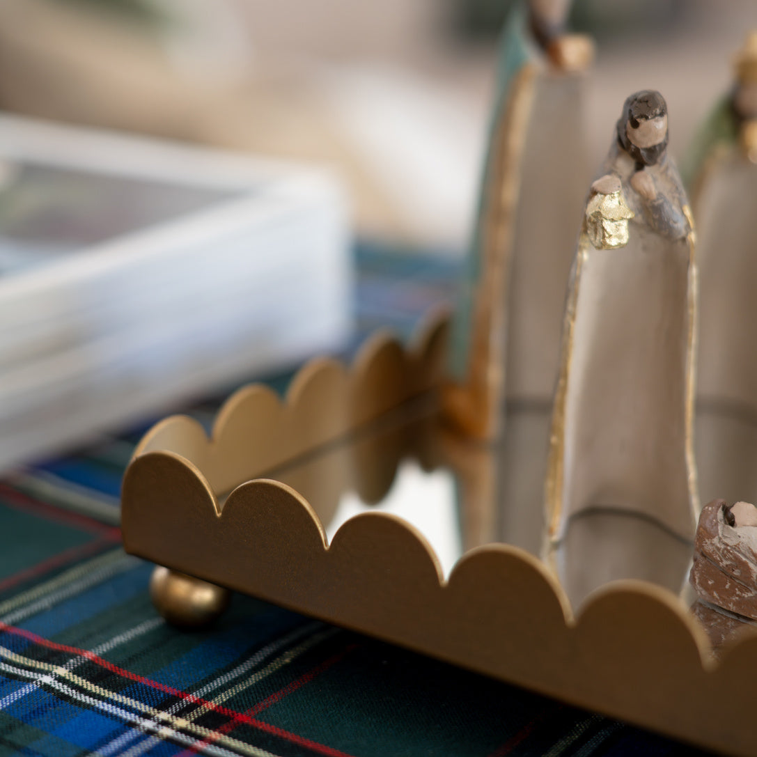 Scalloped Gold Tray