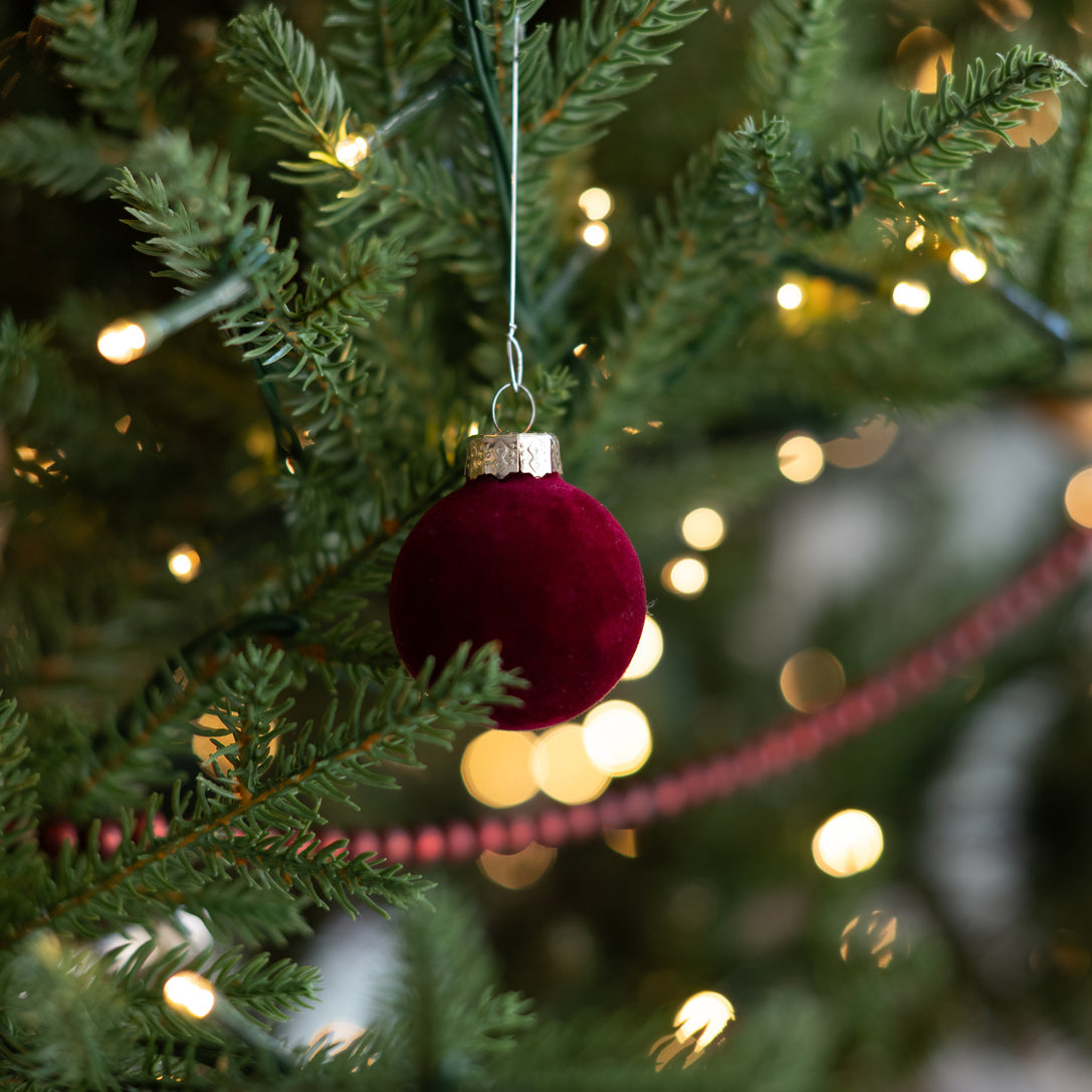 Mini Crimson Ornaments - Set of 12
