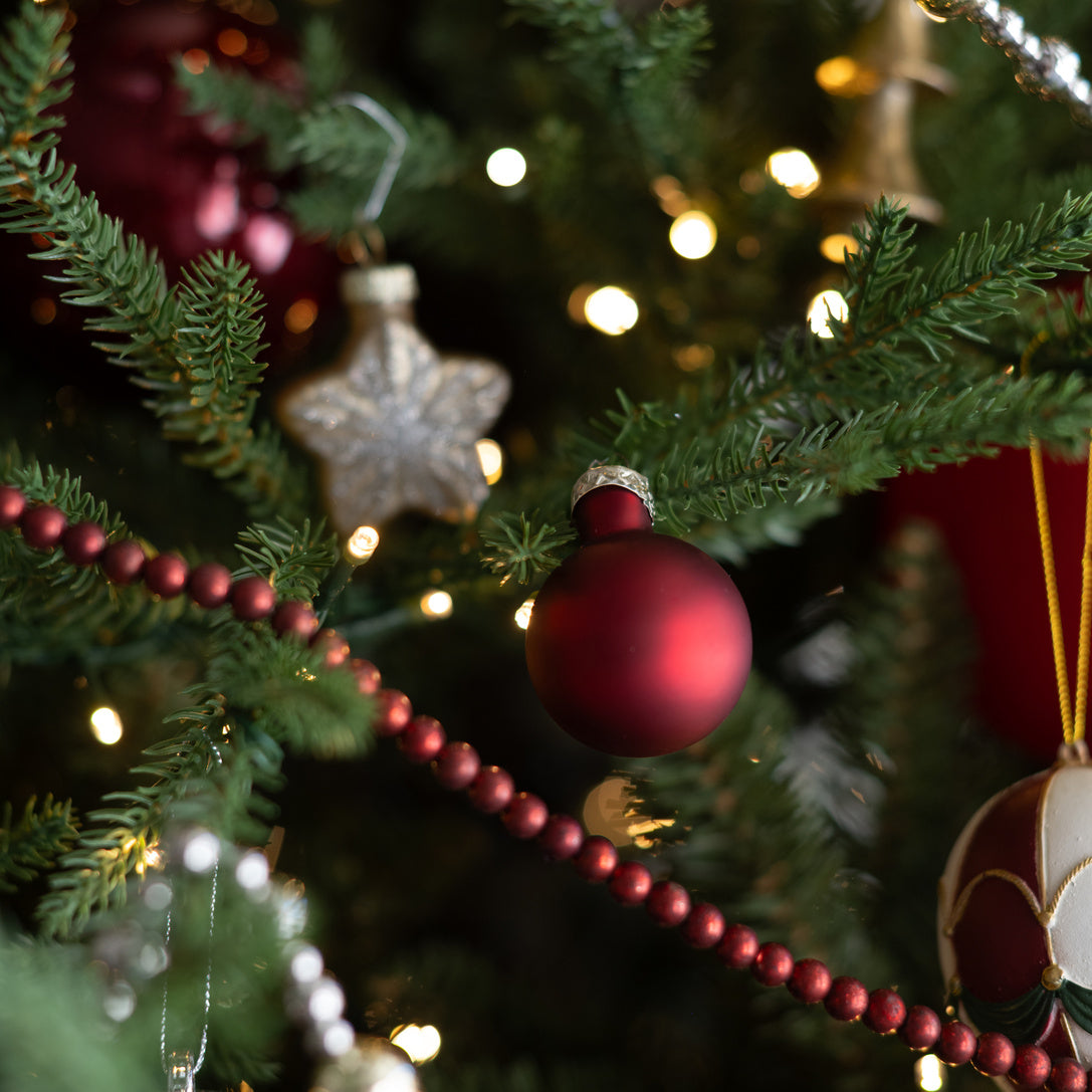 Mini Crimson Ornaments - Set of 12