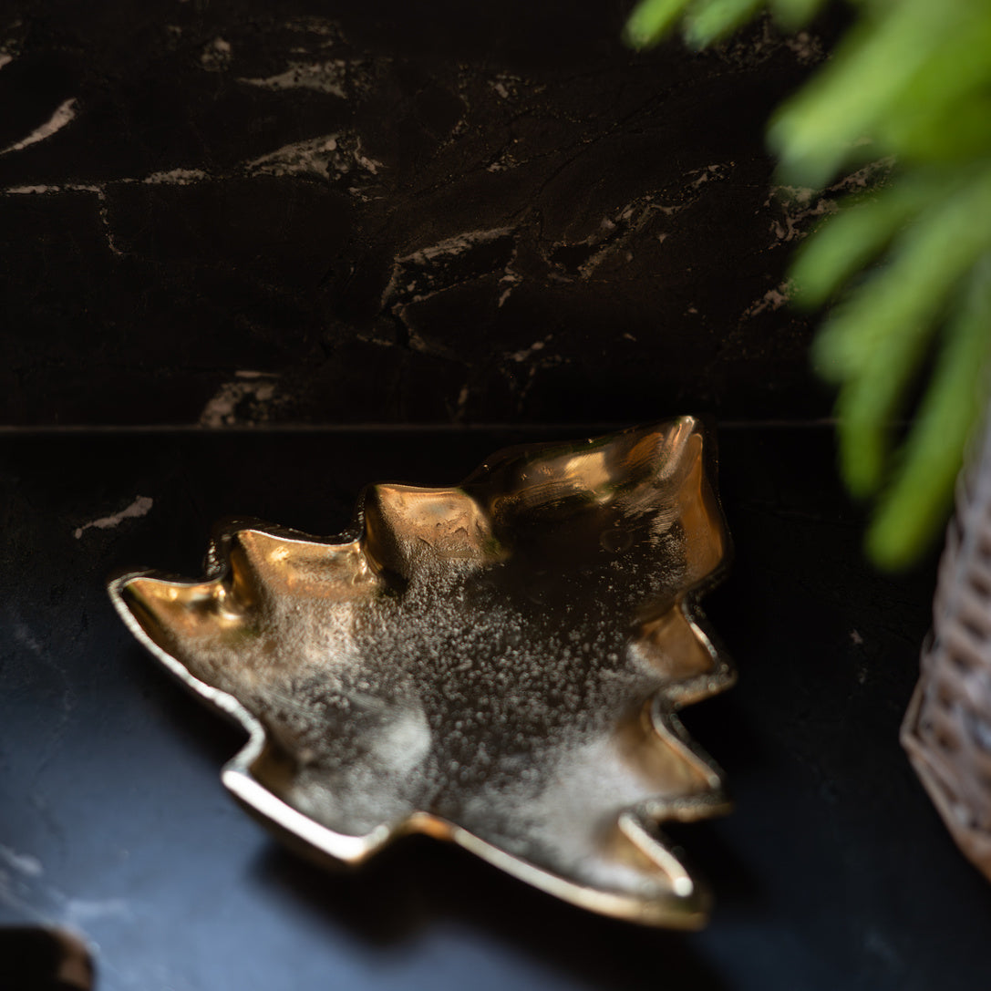 Golden Christmas Tree Tray