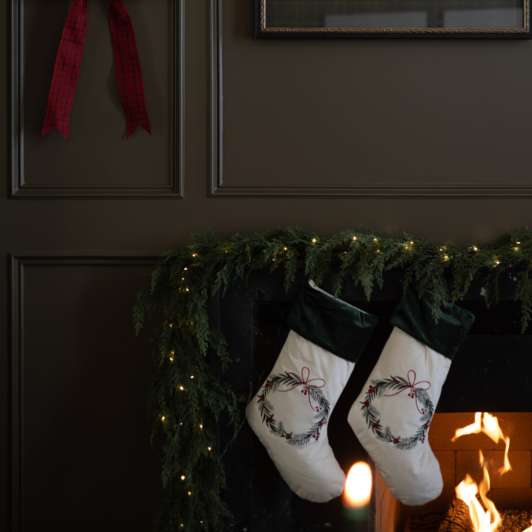 Christmas Wreath Stocking