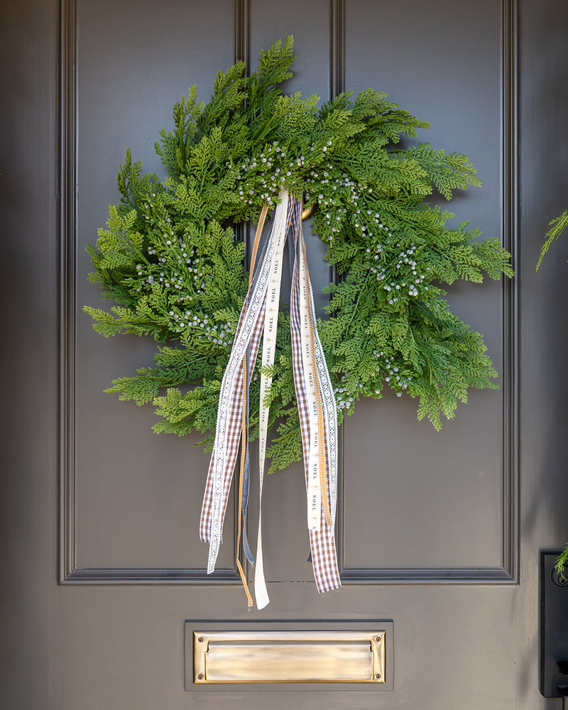 30" Faux Cedar Juniper Wreath