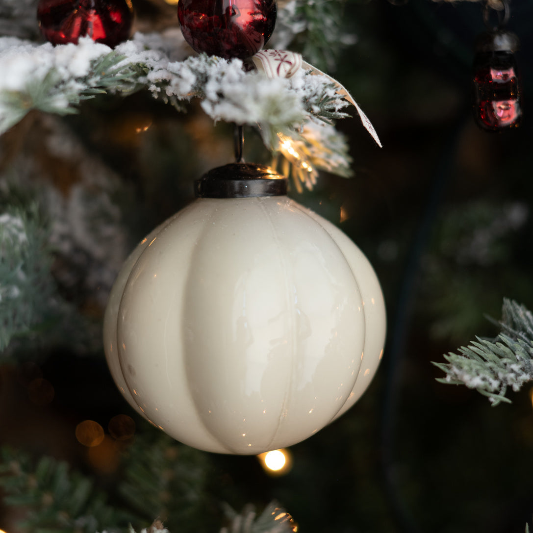 Ivory Glass Ornament
