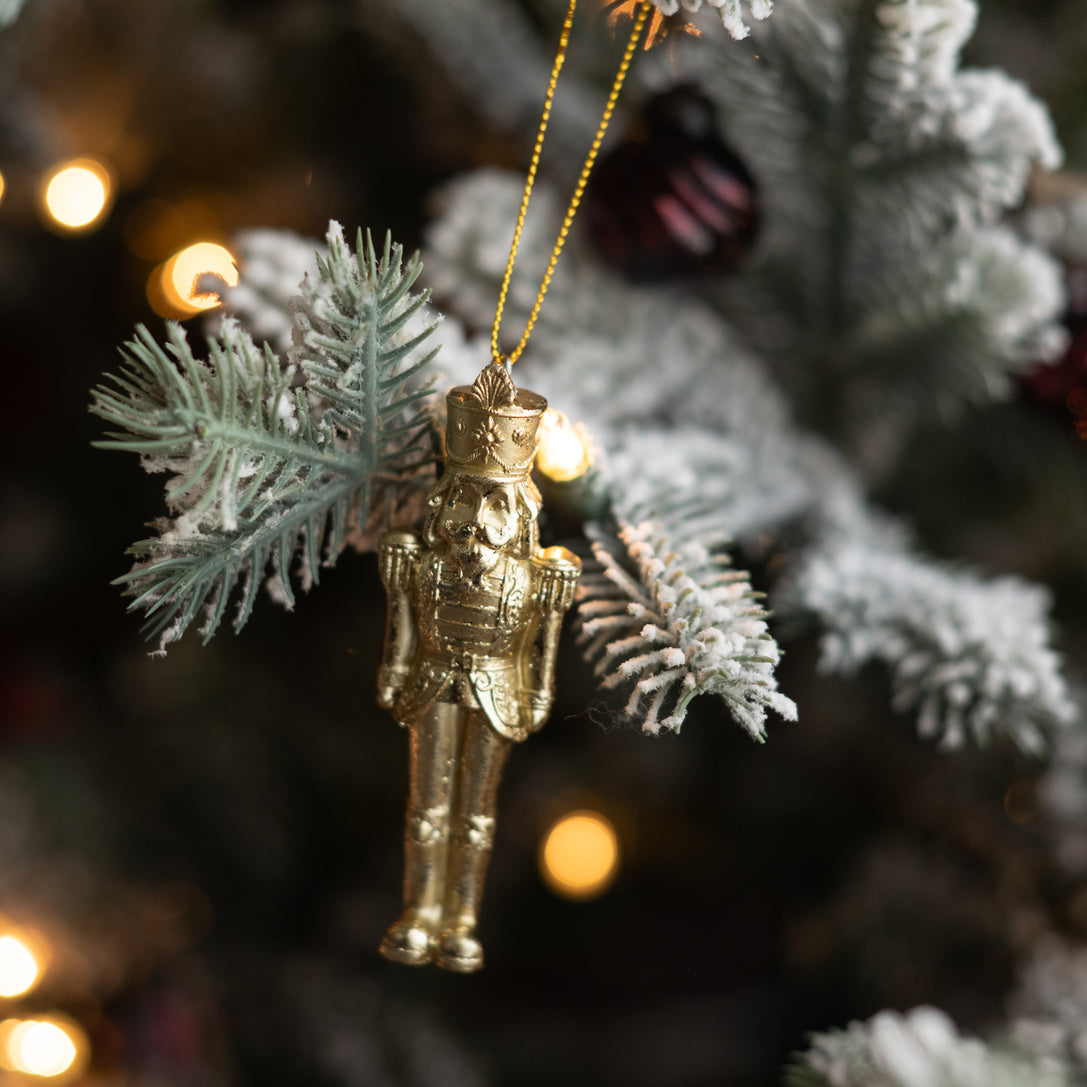Gold Nutcracker Ornaments - Set of 3