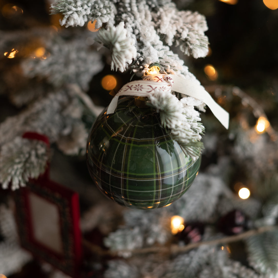Evergreen Plaid Ornament