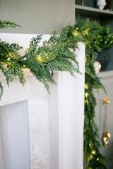 Cedar Garland With Lights