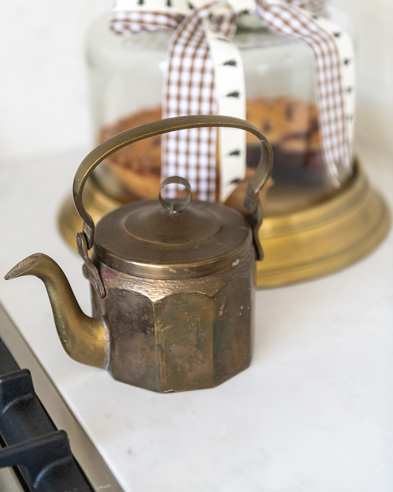 Aged Metal Teapot - One Of  A Kind