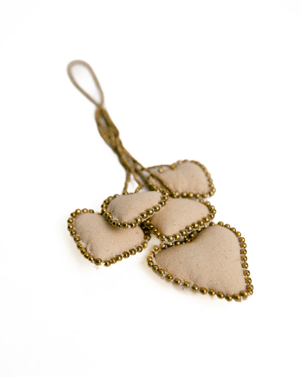 Gold Studded Heart Cluster-5 Piece