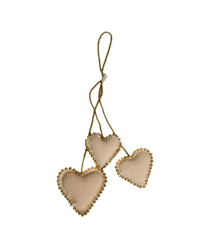 Gold Studded Heart Cluster-3 Piece