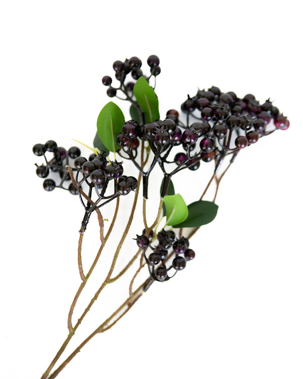 Plum Berry Stem 30"