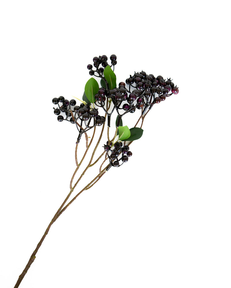 Plum Berry Stem 30"