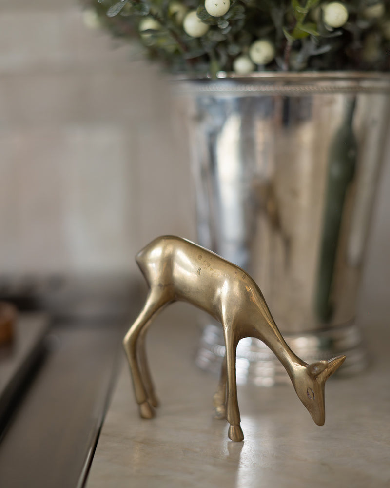 One of a kind Brass Deer Trinket