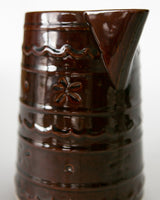 One of Kind Glazed Stoneware Pitcher- LG
