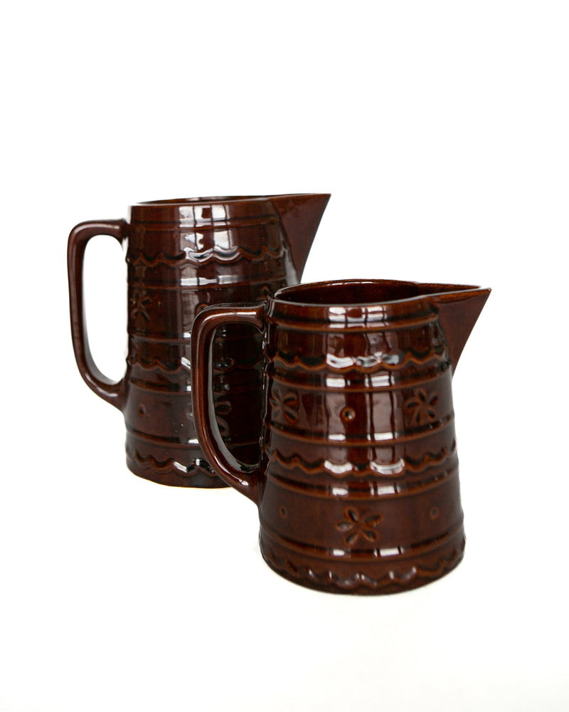 One of a Kind Glazed Stoneware Pitcher- SM