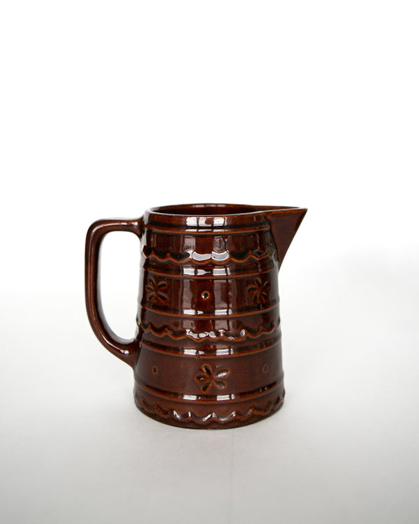 One of a Kind Glazed Stoneware Pitcher- SM