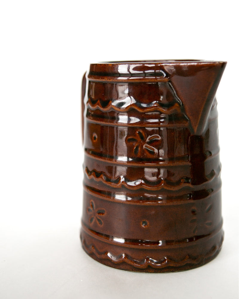 One of a Kind Glazed Stoneware Pitcher- SM