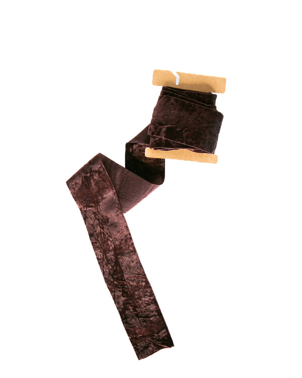 2" Plum Velvet Ribbon - 5 Yards