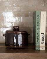 One of a Kind Burgundy Stoneware Crock