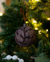 Copper Paisley Glass Ornament