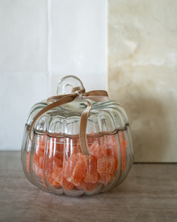 Glass Pumpkin Jar - Preorder