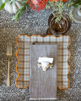 Scallop Plaid Plate - Set of 8