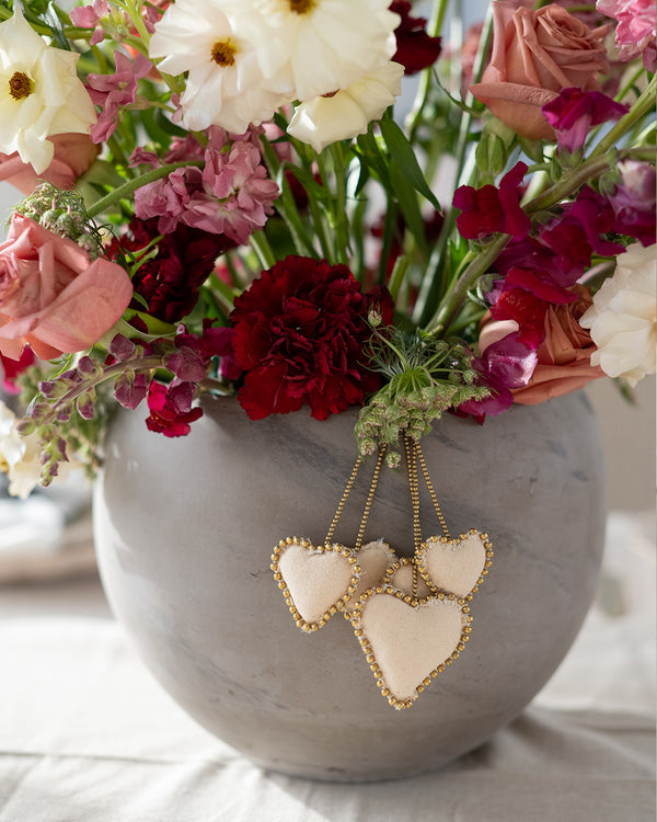 Gold Studded Heart Cluster-5 Piece